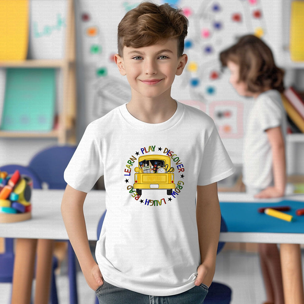 Thumbnail: Fifth Grade Truck #1 Learn Play Discover Grow Laugh Read Kids School Shirt
