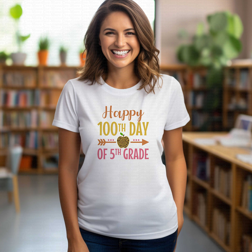 Thumbnail: Happy 100 Days Of Fifth Grade #2 School Teacher Shirt