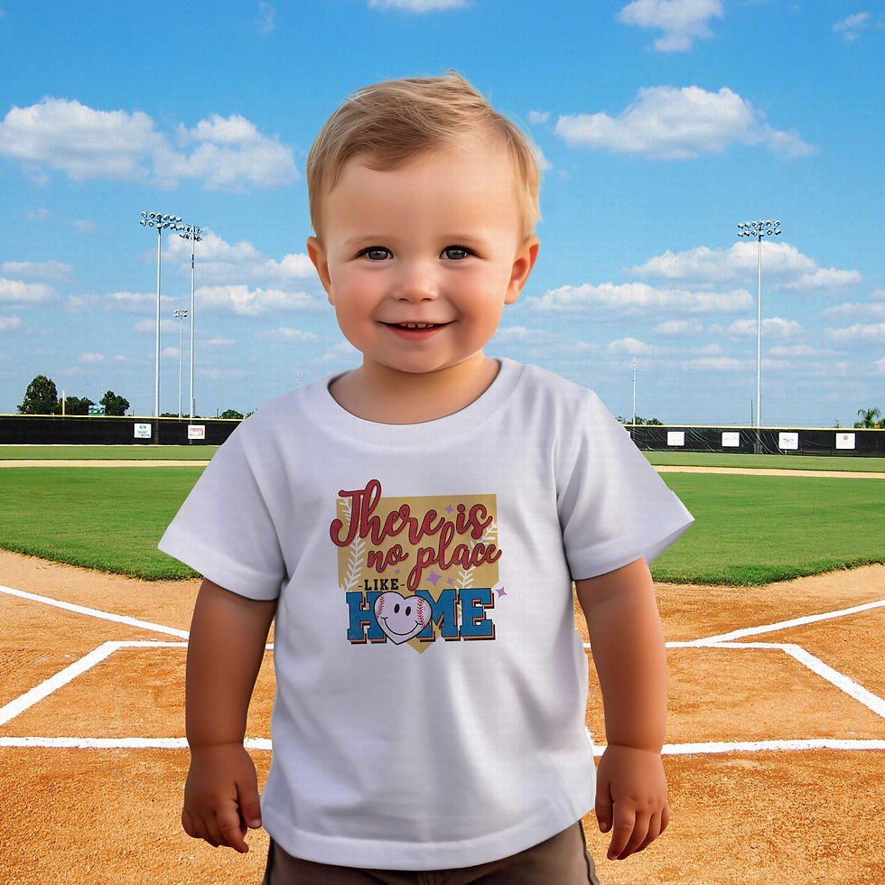 縮圖：There Is No Place Like Home #1 Boys Or Girls Baseball Shirt