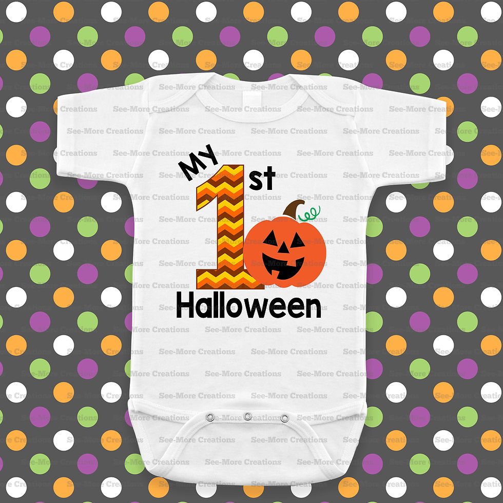 Miniatura: My First Halloween #7 Pumpkin Bib & Jumpers