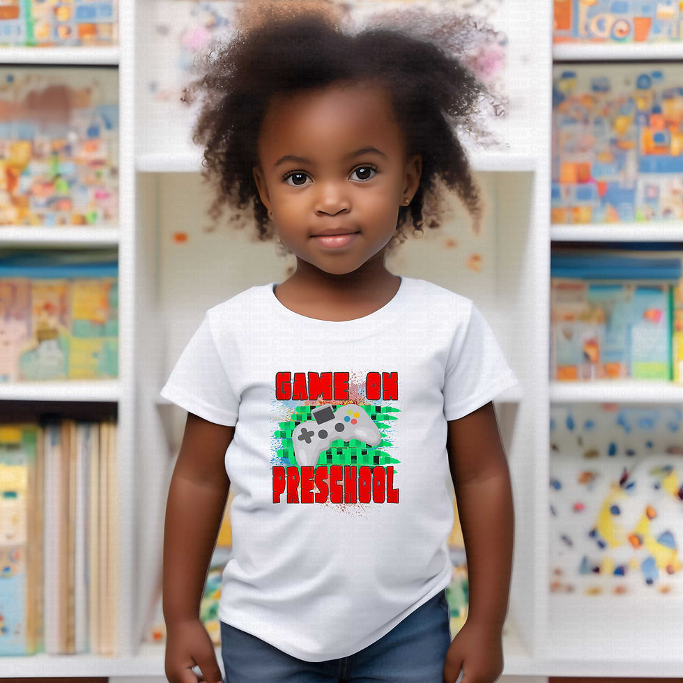 Thumbnail: Game On Pre-School #1 Boys Or Girls School Shirt