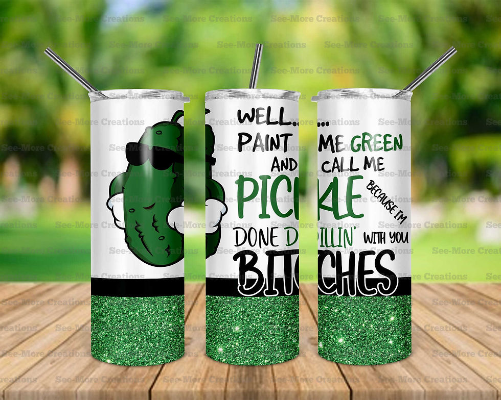Paint Me Green And Call Me A Pickle #1 Glitter Print Skinny