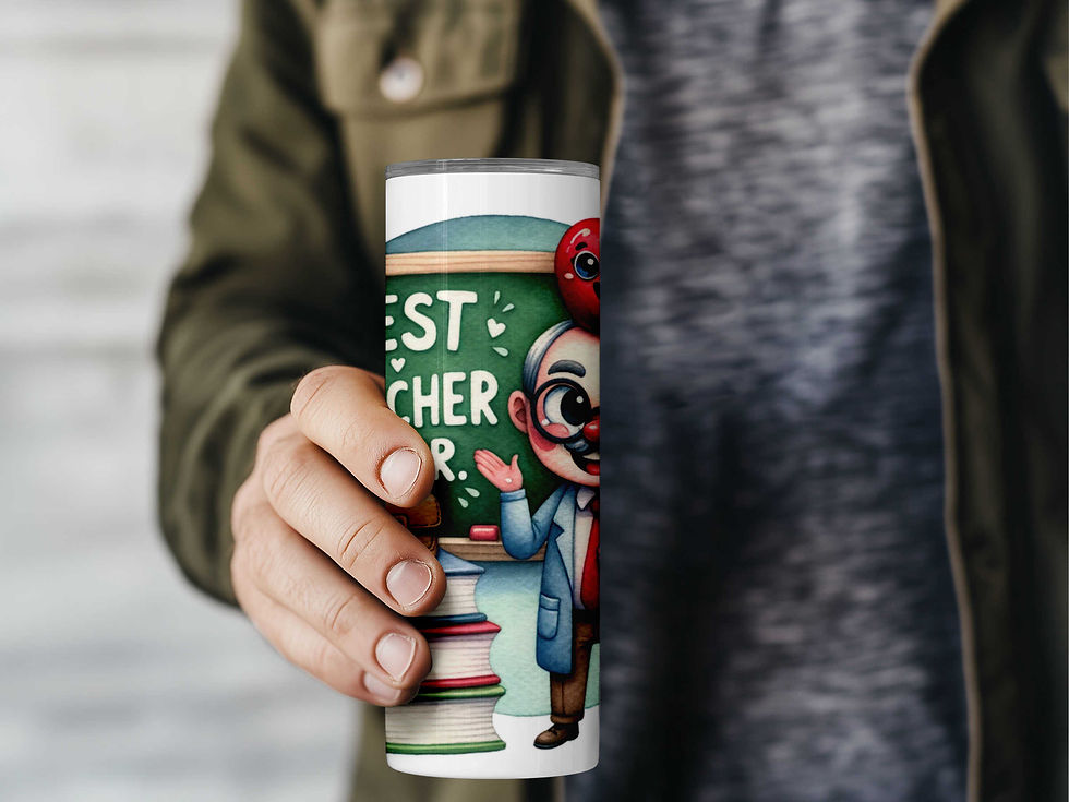 Thumbnail: Best Teacher Ever Cute Teacher 20 oz Skinny Tumbler