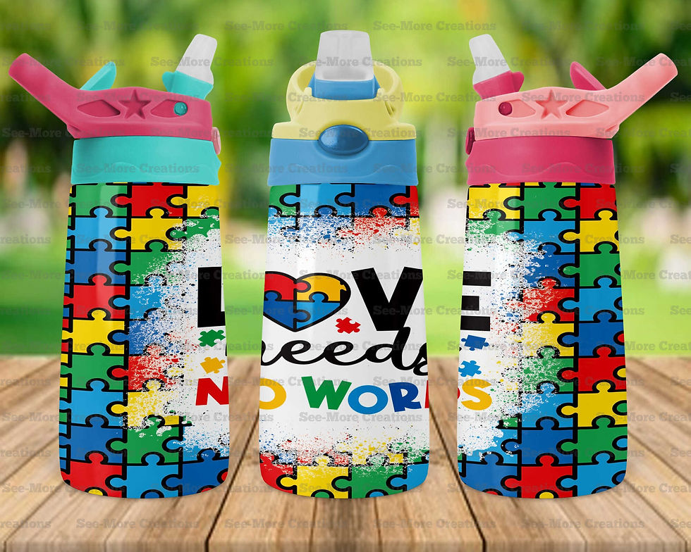 Thumbnail: Love Needs No Words #1 Skinny, Sippy & Kids Tumblers