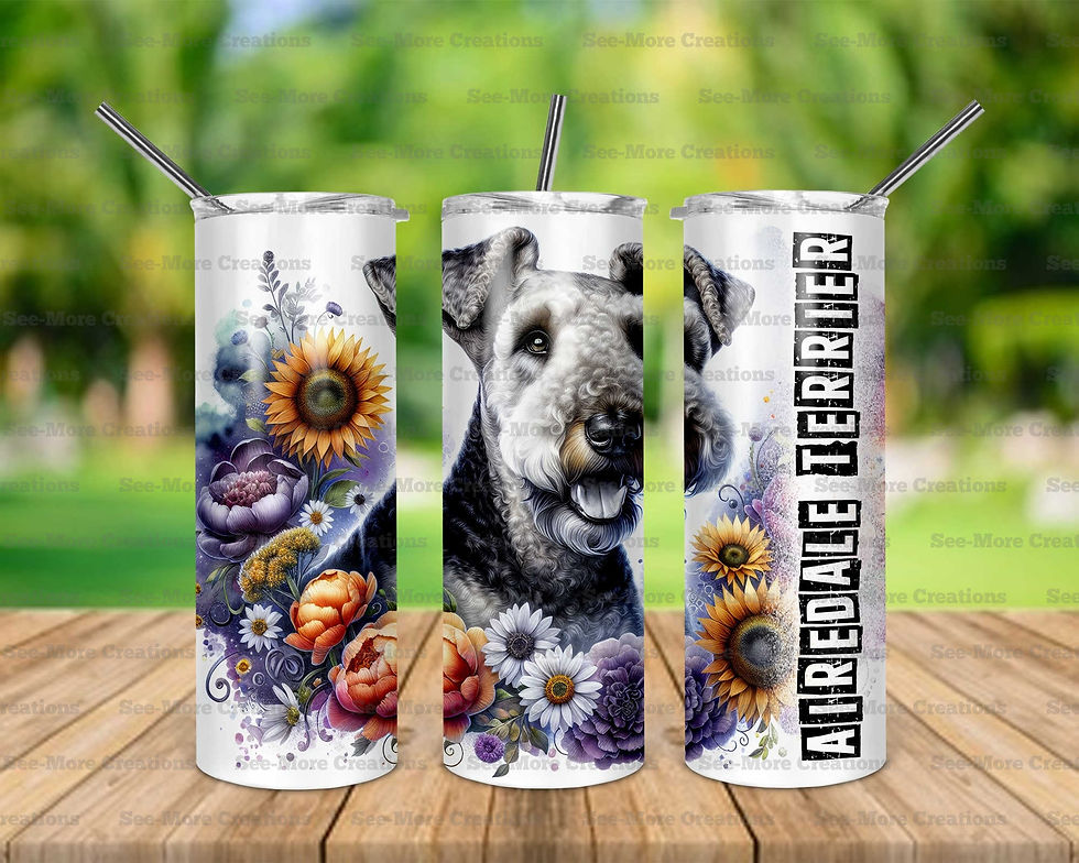 Airedale Terrier Dog #1 Skinny & Kids Tumbler