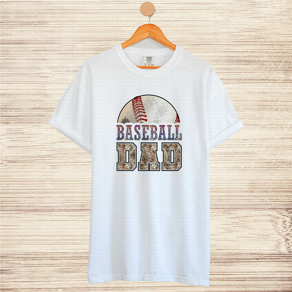 Thumbnail: Baseball Dad #3 Men's Colorful Leopard Print Baseball Shirt