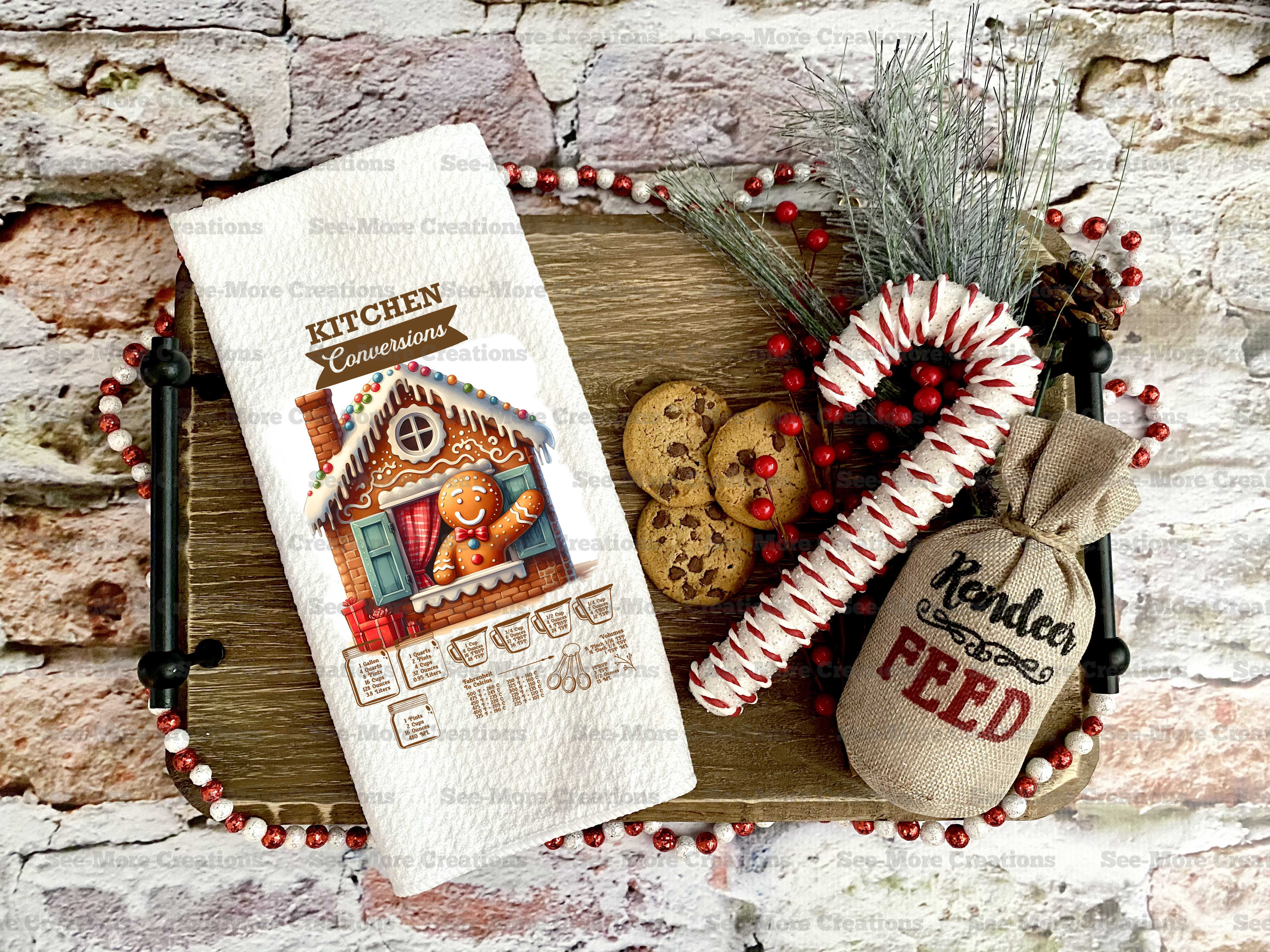 Christmas Kitchen Conversions #2 Gingerbread Kitchen Towel