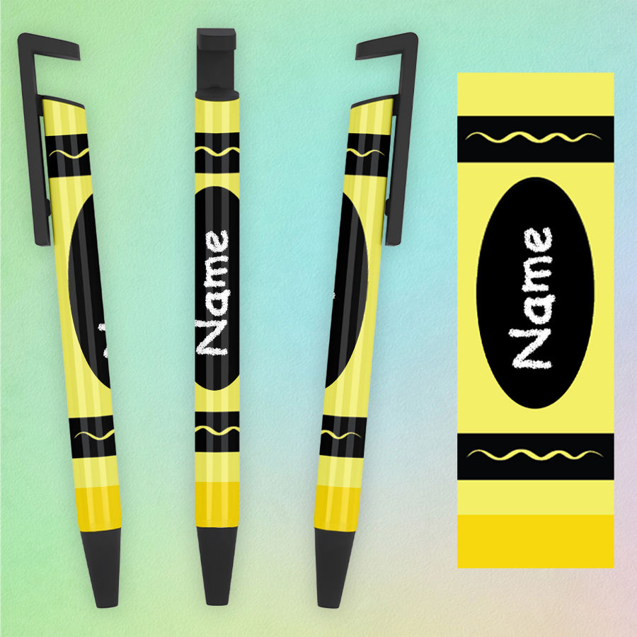 Miniature : Yellow Crayon #6 Personalize With Name Pen