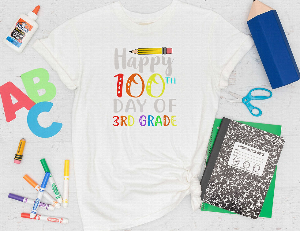 Thumbnail: Happy 100th Day Of Third Grade #1 School Teacher Shirt