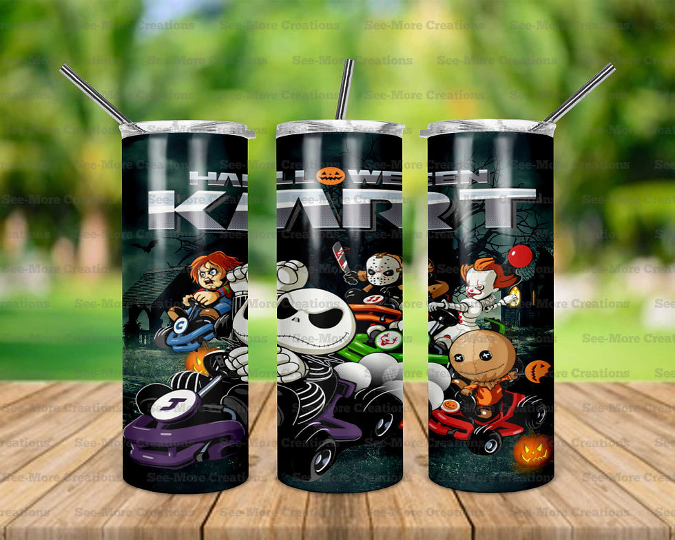 Horror Movie Characters #26 Halloween Kart Skinny & Kids Tumblers