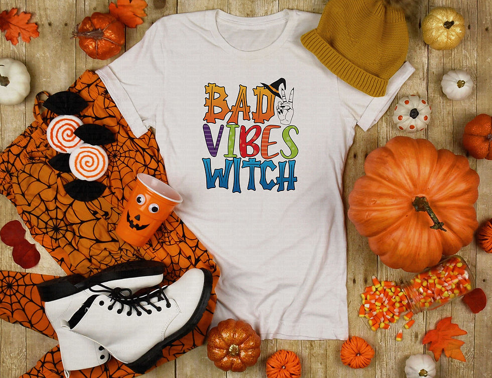 Miniatura: Bad Vibes Witch #1 Women's Halloween Shirt