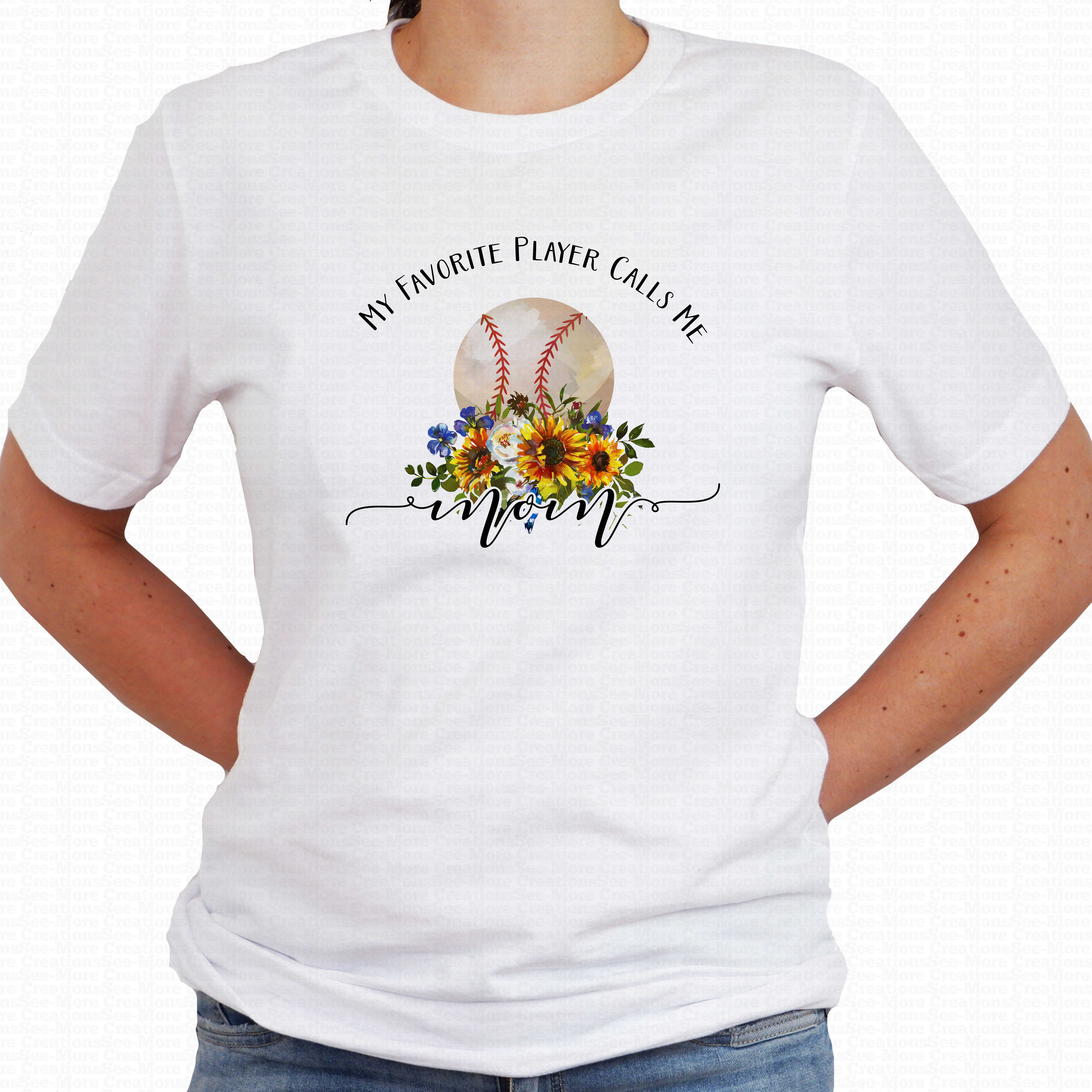 My Favorite Player Calls Me Mom #1 Women's Baseball Shirt