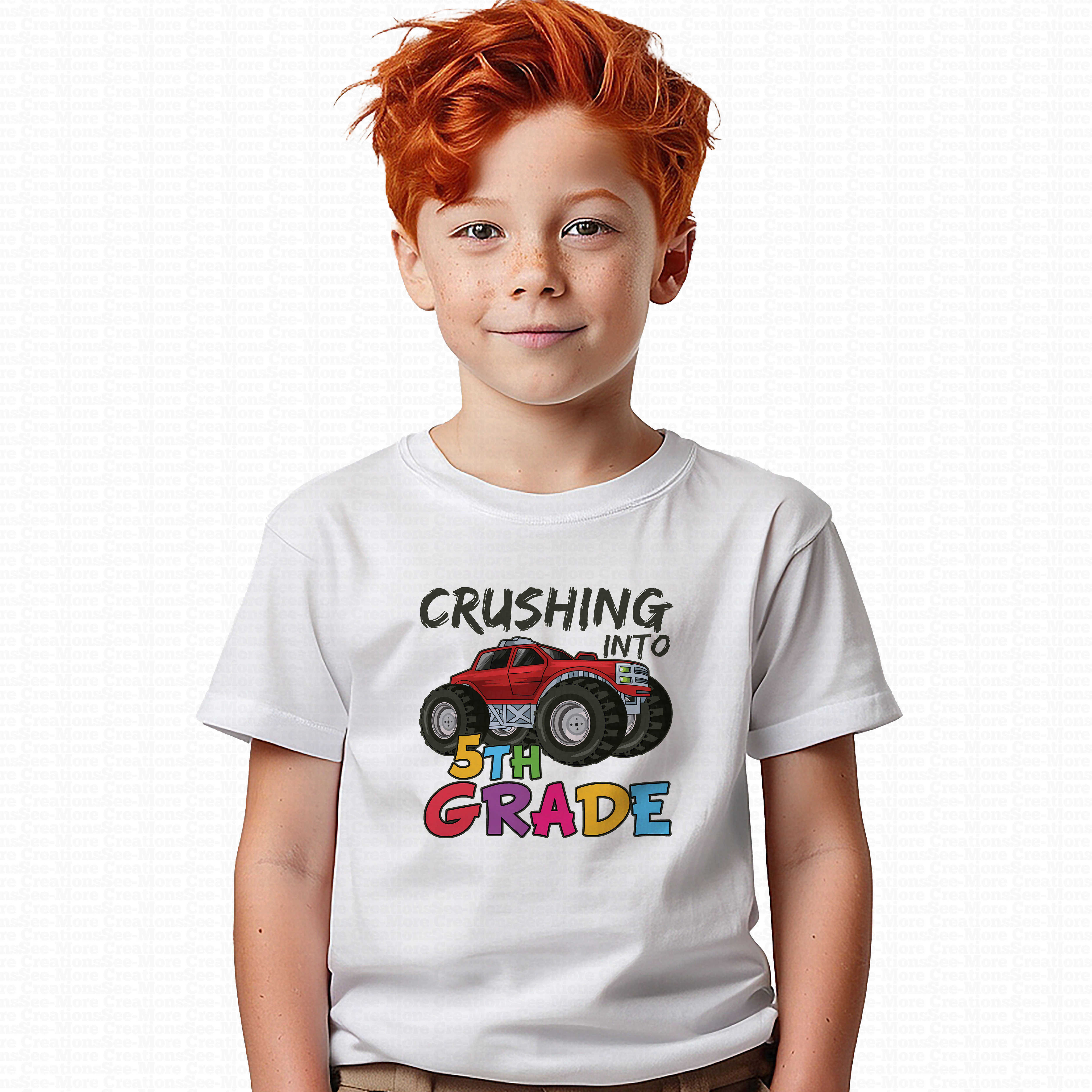 Crushing Into Fifth Grade #1 Boys Or Girls School Shirt