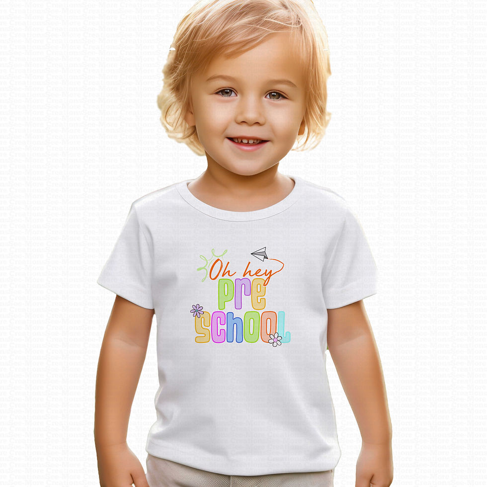 Oh Hey Pre-School #1 Girls School Shirt