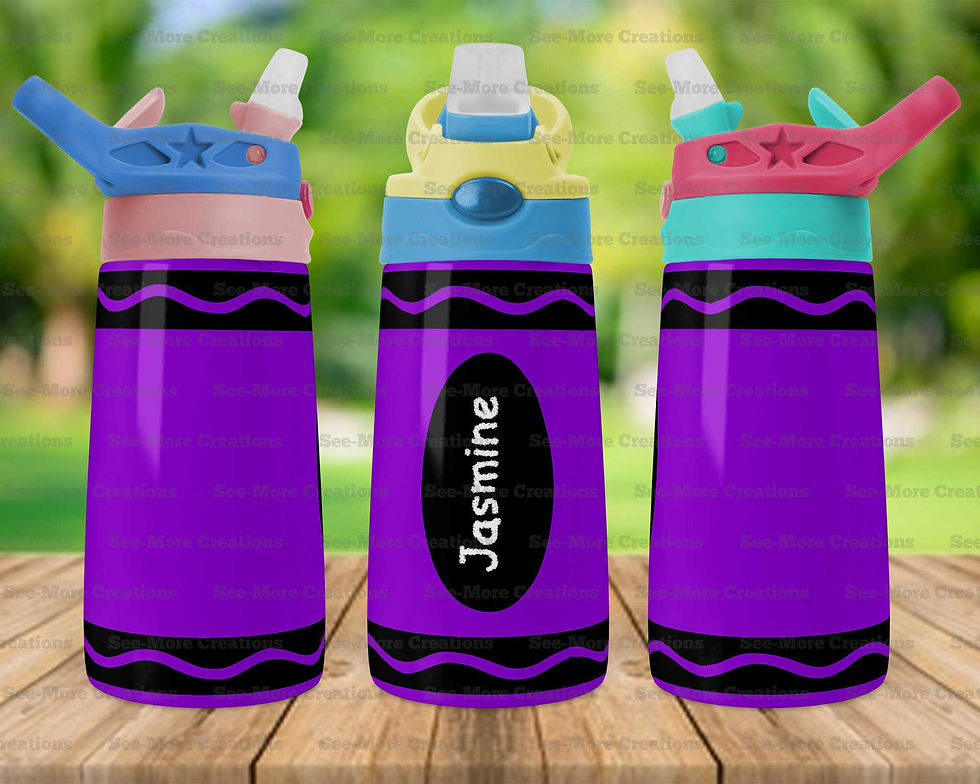 Thumbnail: Purple Crayon #1 Personalize With Name Skinny, Sippy & Kids Tumbler