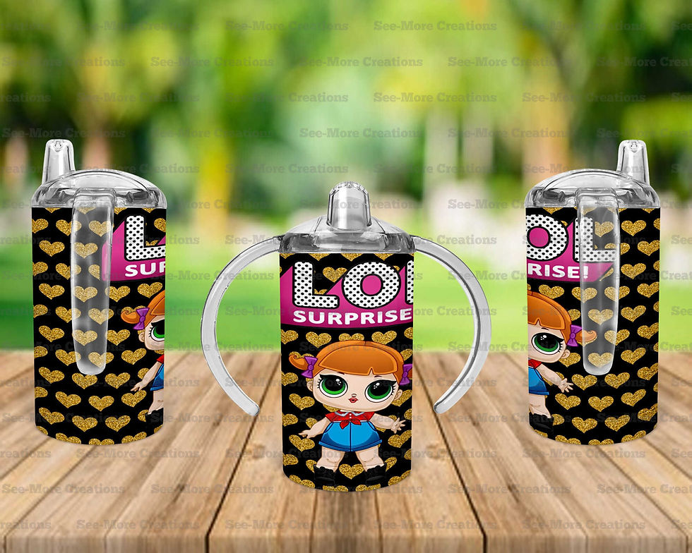 Thumbnail: Lol Dolls Surprise #6 Glitter Print Skinny, Sippy & Kids Tumblers