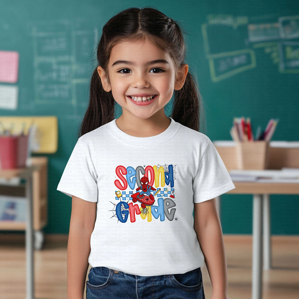 Miniatura: Second Grade #207 Boys Or Girls Spiderman School Shirt