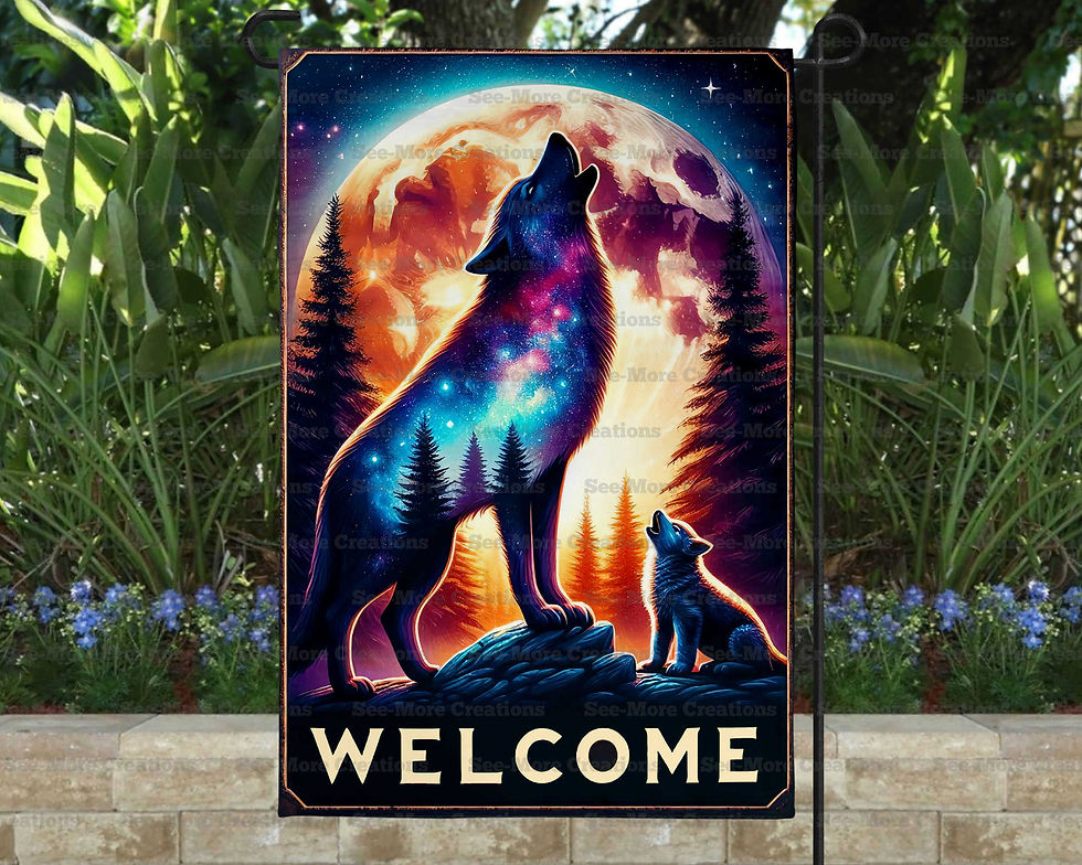 Howling Wolves #2 Welcome Garden Flag
