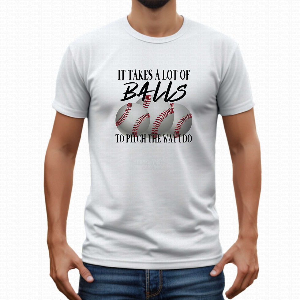 It Takes A Lot Of Balls To Pitch The Way I Do #1 Men's Baseball Shirt