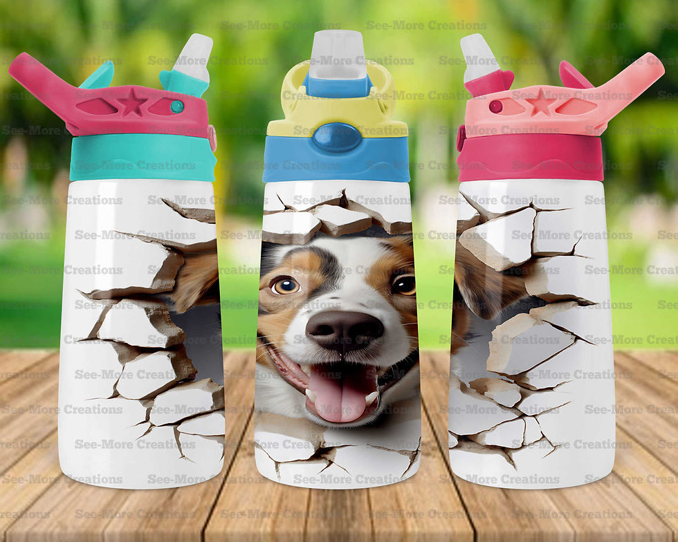 Thumbnail: Australian Shepherd #5 Busting Through Skinny & Kids Tumblers