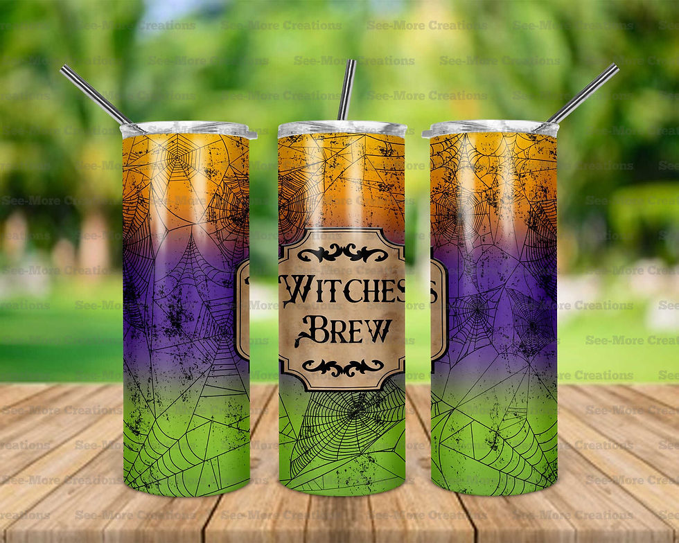 Witches Brew #3 Spiderwebs Skinny Tumbler