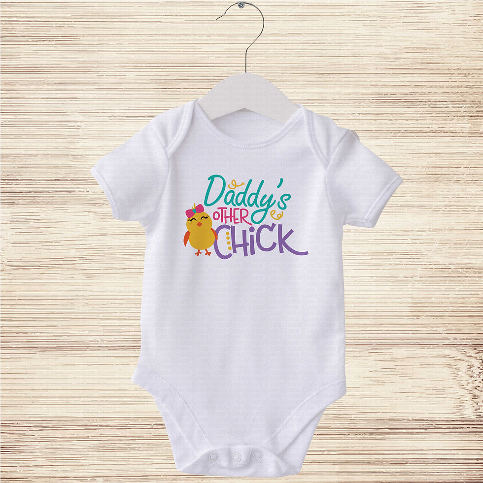 Thumbnail: Daddy's Other Chick #1 Girls Easter Bodysuit