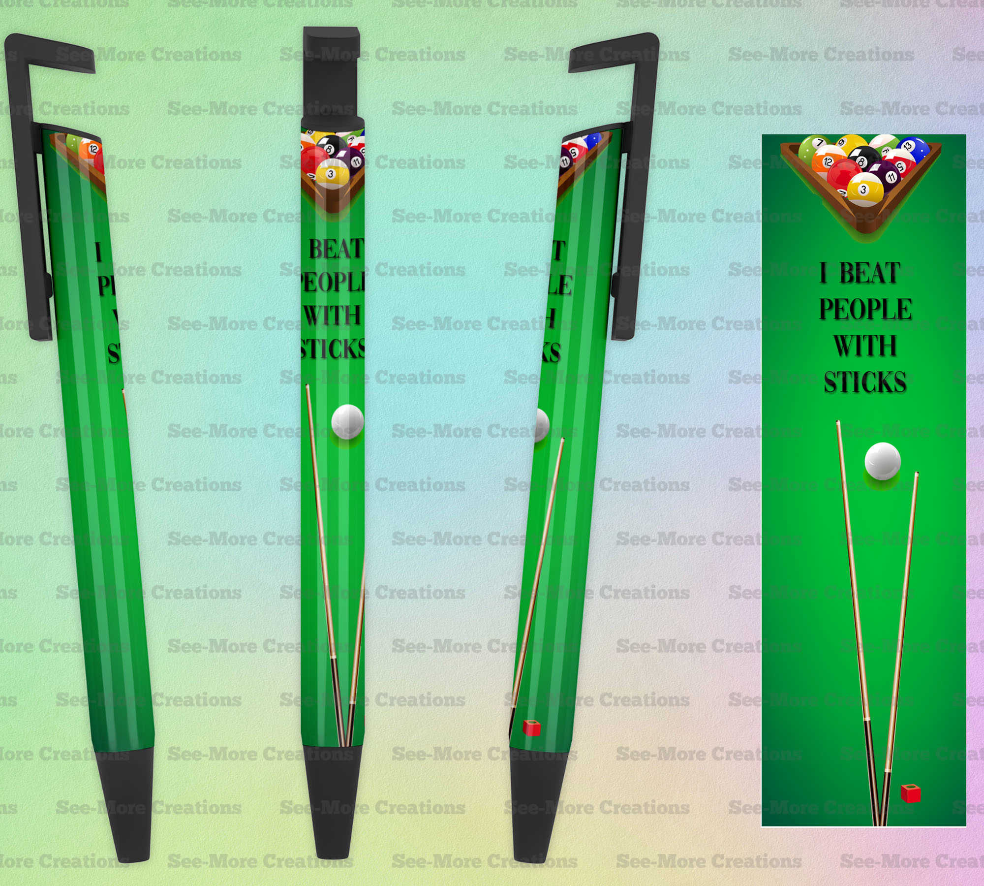 Billiards #1 I Beat People With My Sticks Pen