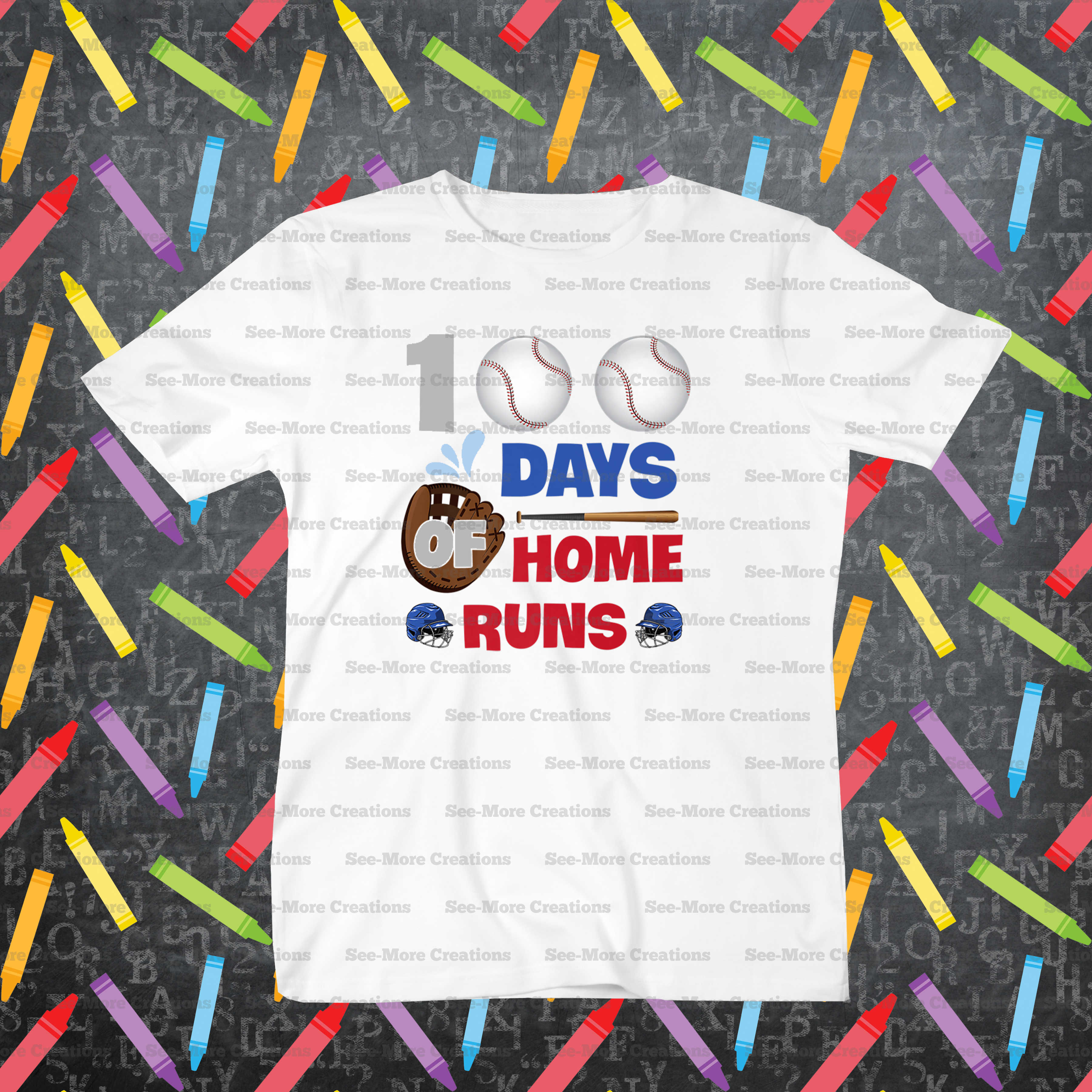 100 Days Of Home Runs #3 Baseball Shirt