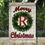 サムネイル： Merry Christmas Monogram With First Letter Of Last Welcome Name Garden Flag N-Z