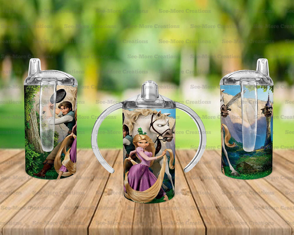 Miniature : Rapunzel, Flynn & Maximus #1 Skinny, Sippy & Kids Tumblers