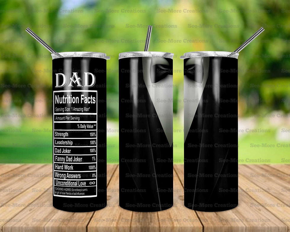 Dad Nutritional Facts #2 Tux With Bowtie Skinny Tumbler