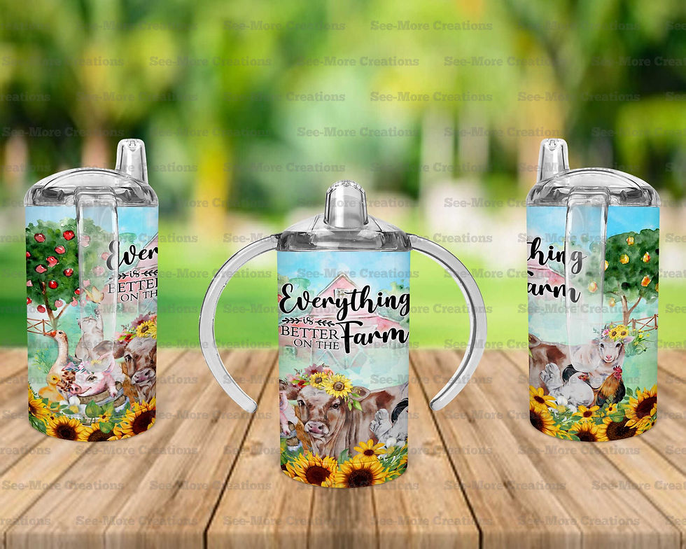 Thumbnail: Everything's Better On The Farm #1 Skinny, Sippy & Kids Tumblers