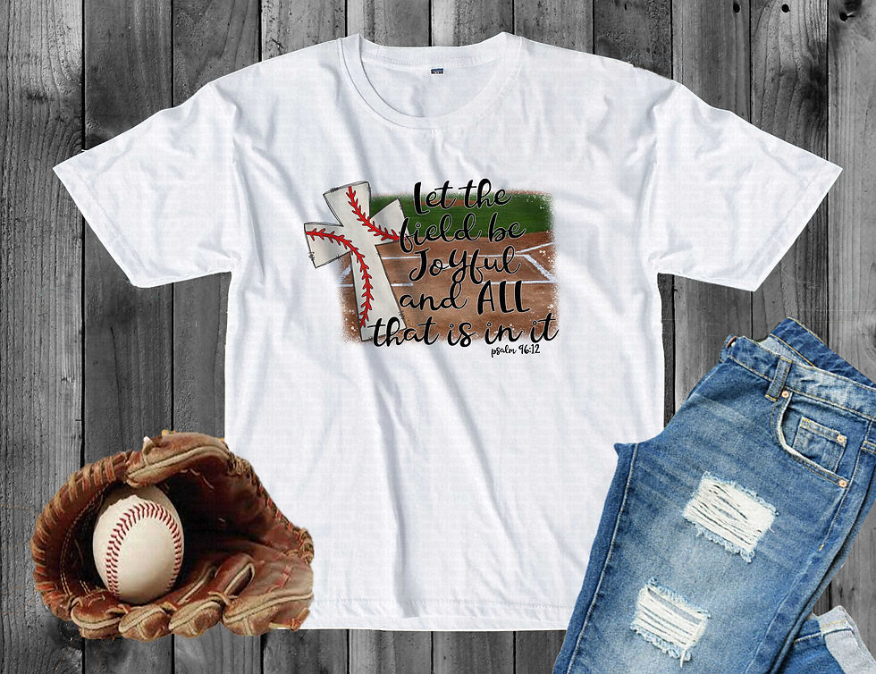 Hình thu nhỏ: Let The Field Be Joyful And All That Is In It #1 Men Or Women's Baseball Shirt
