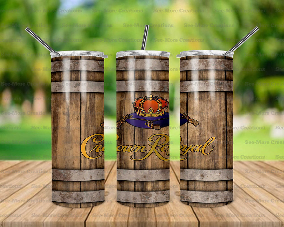 Crown Royal Wooden Barrel #4 Skinny Tumblers