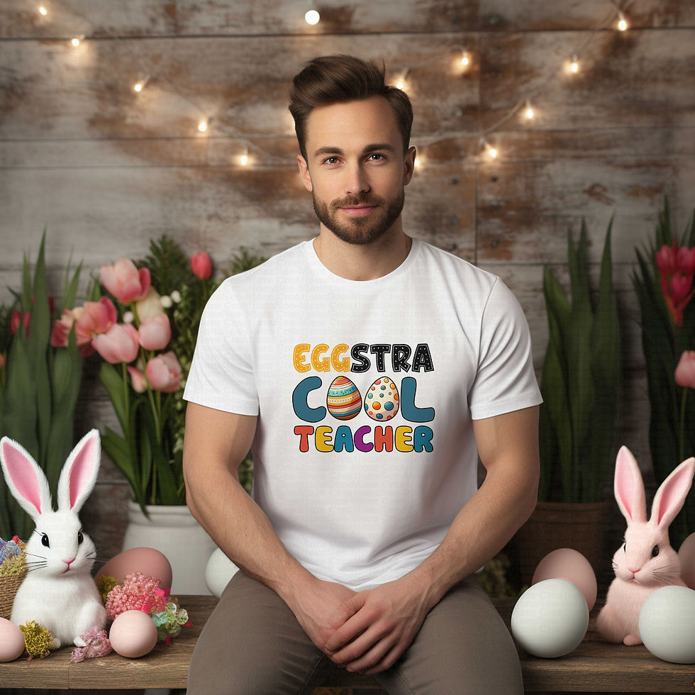 Thumbnail: Eggstra Cool Teacher #1 Men Or Women's Easter Shirt