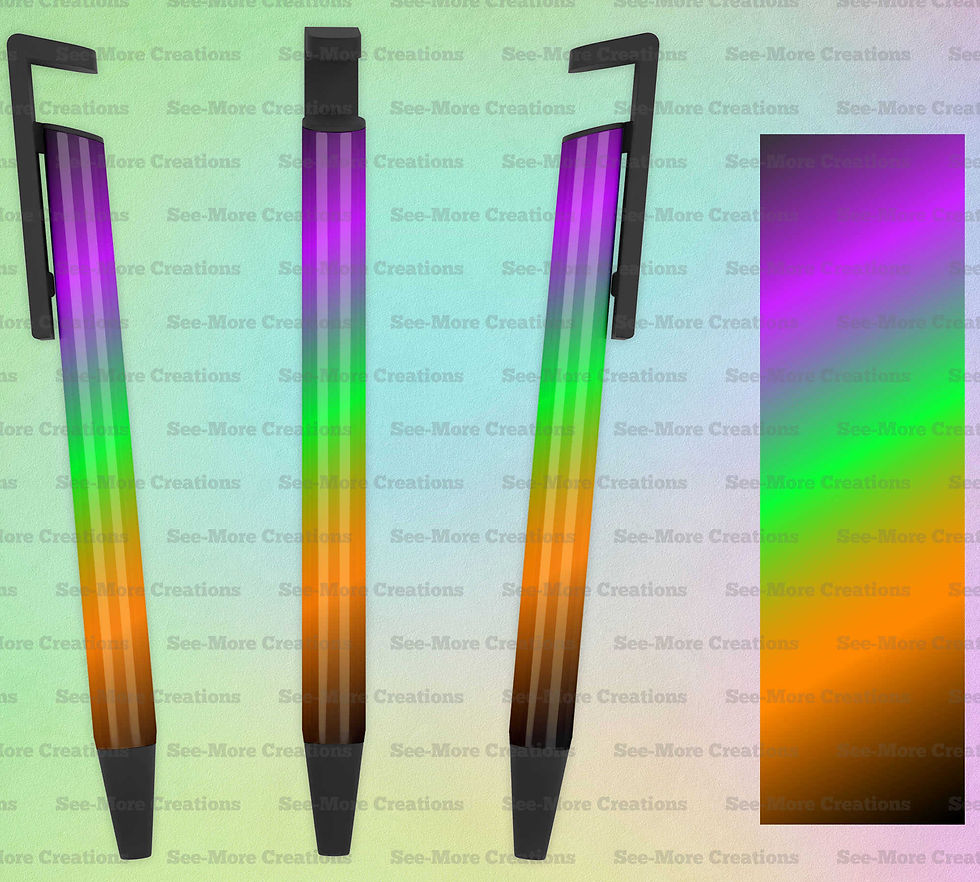 Purple Green Orange Black #69 Personalize With Name Halloween Pen