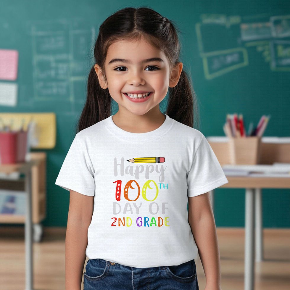 Thumbnail: Happy 100th Day Of Second Grade #2 Boys or Girls School Shirt