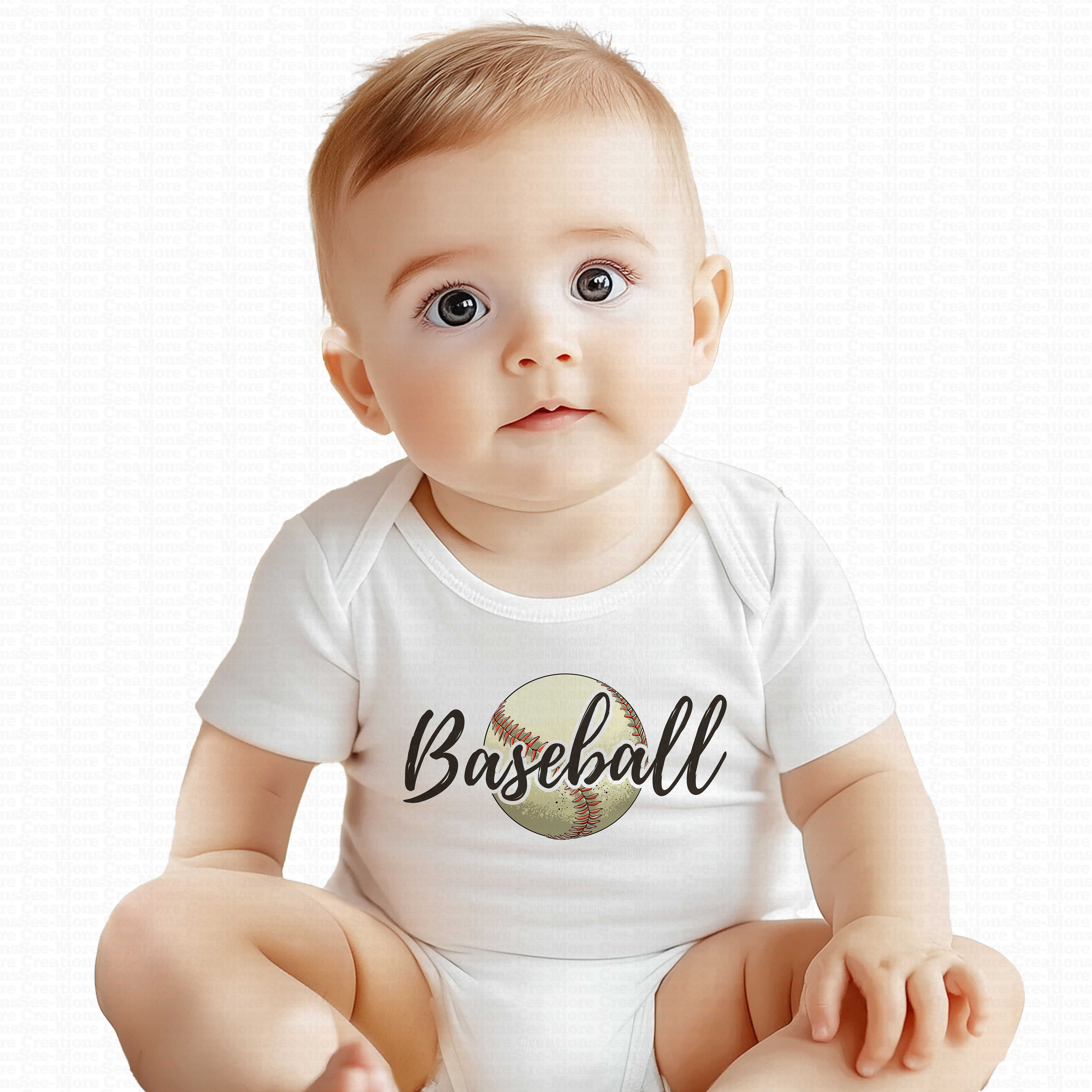Baseball #3 Boys Or Girls Baseball Bodysuit