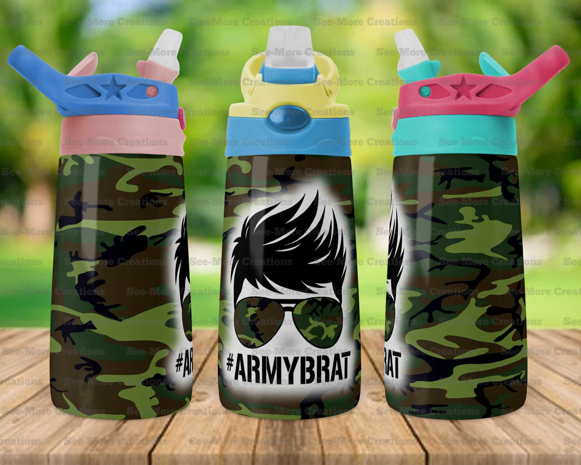 Army Brat #8 Boy Kids Tumbler