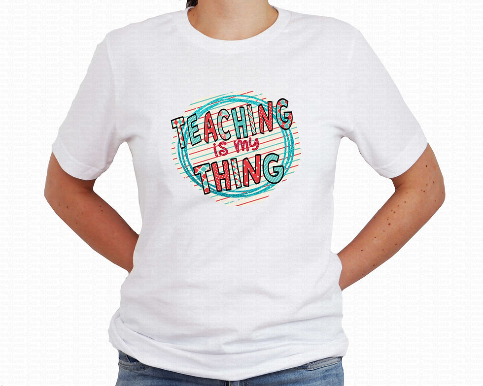 Teaching Is My Thing #2 Glitter Print School Teacher Shirt