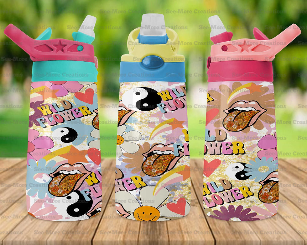Thumbnail: Wild Flower #1 70's Skinny, Sippy & Kids Tumblers