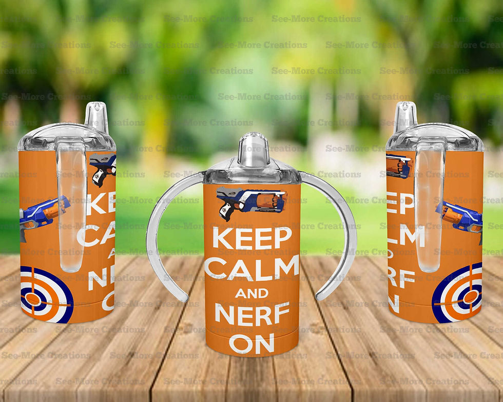 Thumbnail: Keep Calm And Nerf On #13 Skinny, Sippy & Kids Tumblers