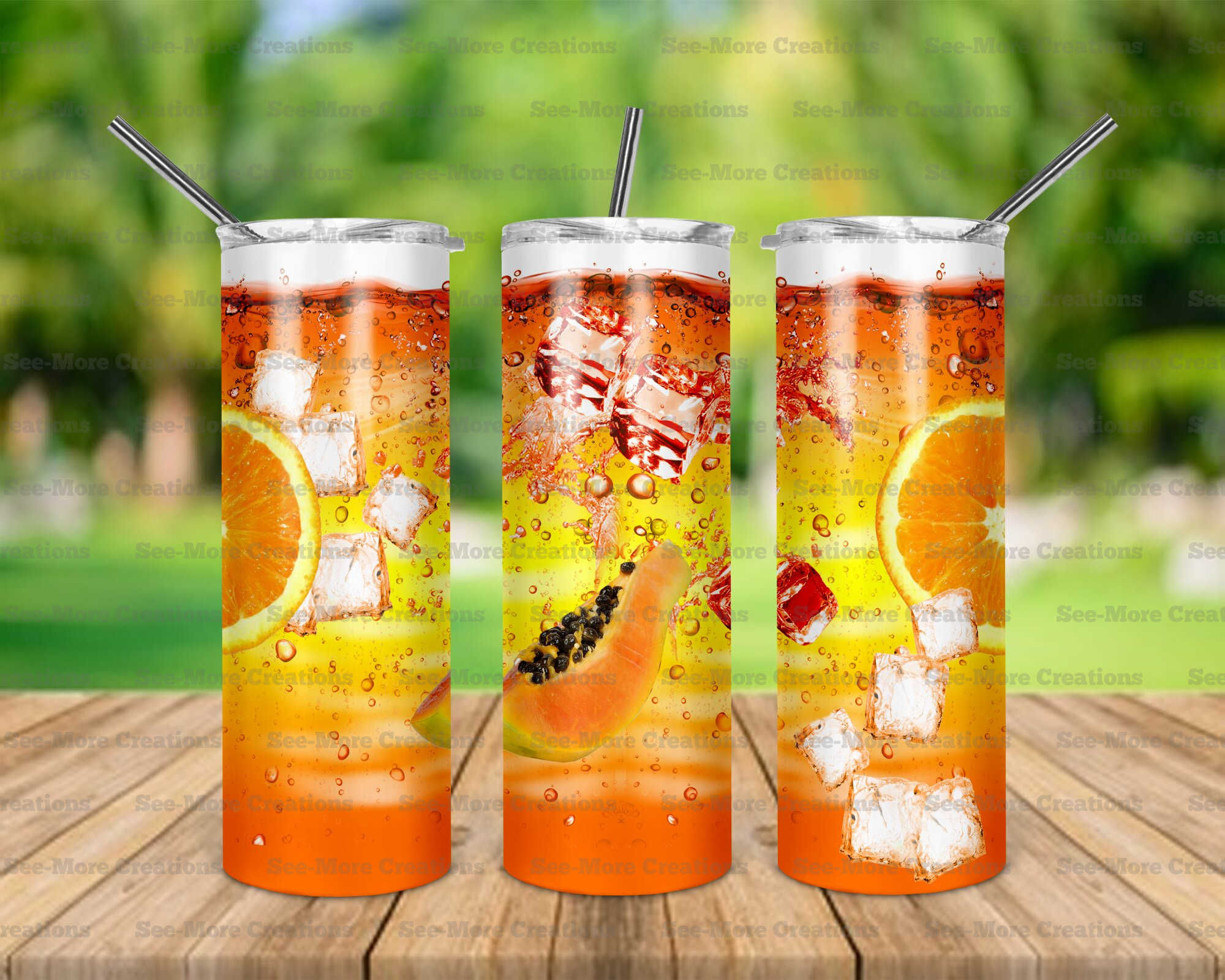 Refreshing Orange & Melon Drink #5 Skinny Tumbler