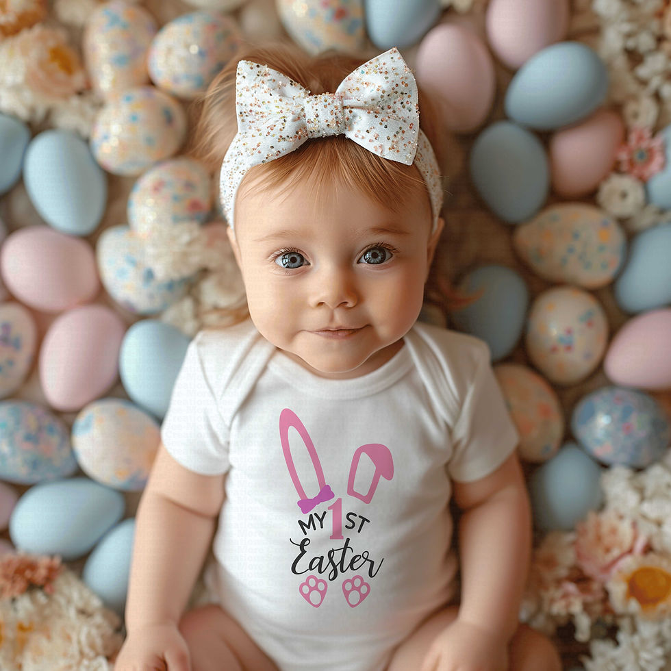 Thumbnail: My First Easter #4 Girls Easter Bodysuit