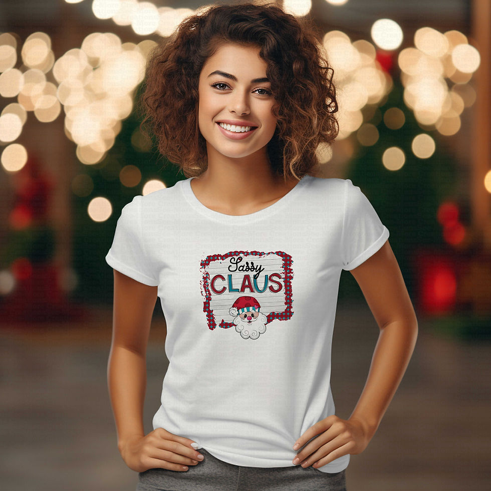 Thumbnail: Sassy Claus #1 Cute Santa Women's Christmas Shirt