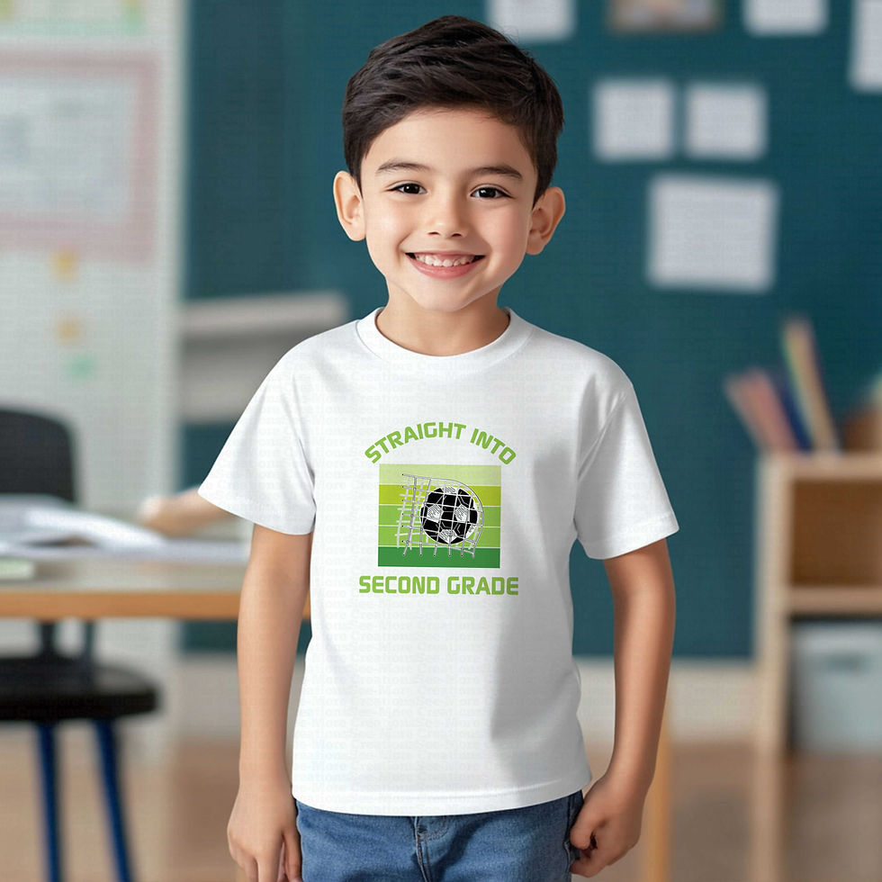 Thumbnail: Straight Into Second Grade #1 Boys Or Girls Soccer School Shirt
