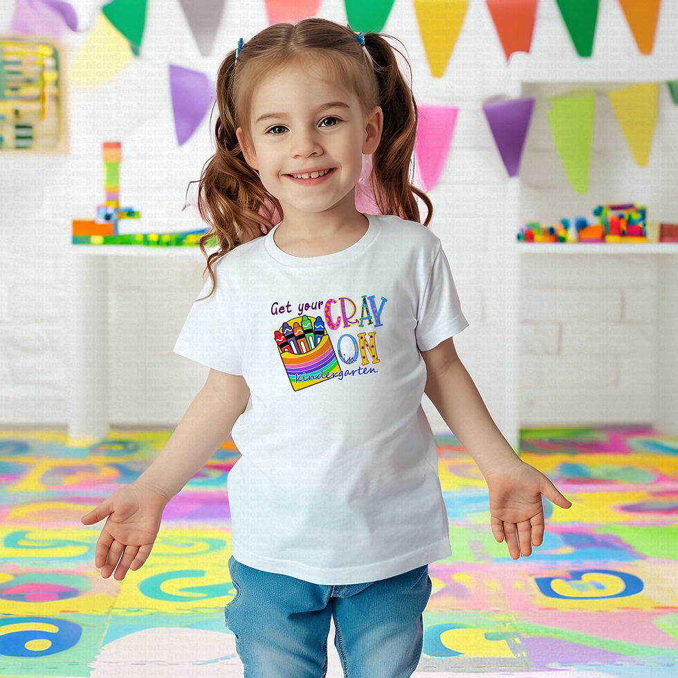 Thumbnail: Get Your Cray On Kindergarten #1 Girls School Shirt