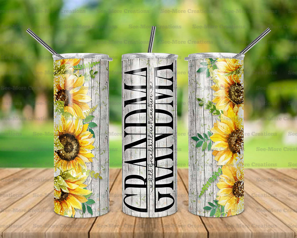 Grandma #22 Personalize With Grandkids Names Skinny Tumbler