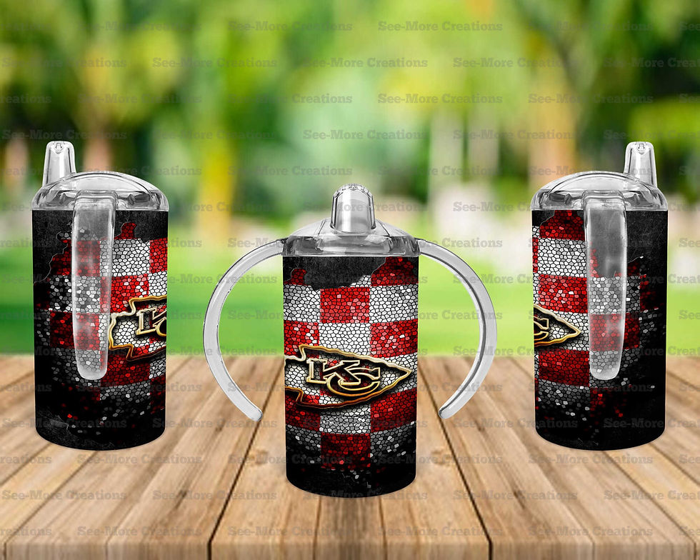 Thumbnail: Kansas City Chiefs #3 Sparkly Skinny, Sippy & Kids Tumblers