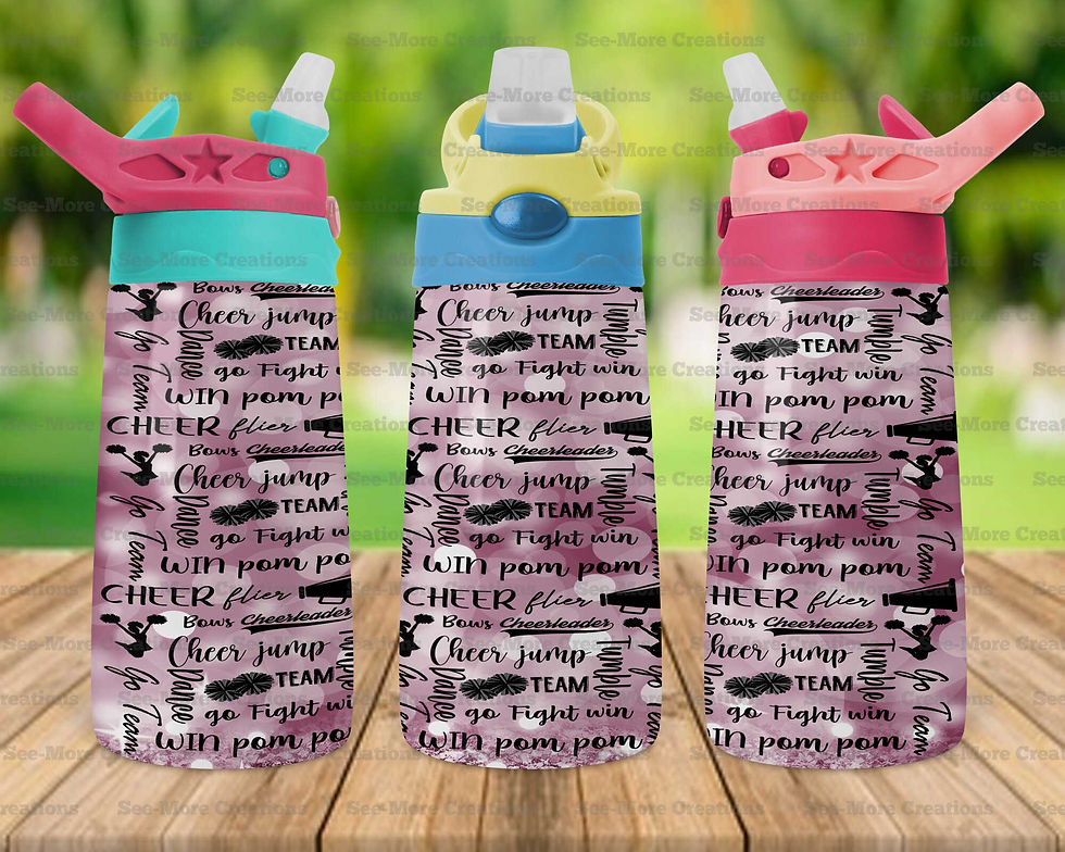 Thumbnail: Cheerleading #4 WordArt Skinny & Kids Tumbler